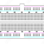 Imagen que muestra una placa de pruebas electrónica para conexiones rápidas