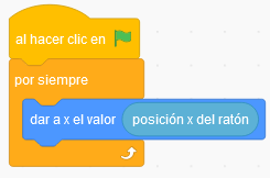Imagen que describe los bloques para mover la pala del Pong
