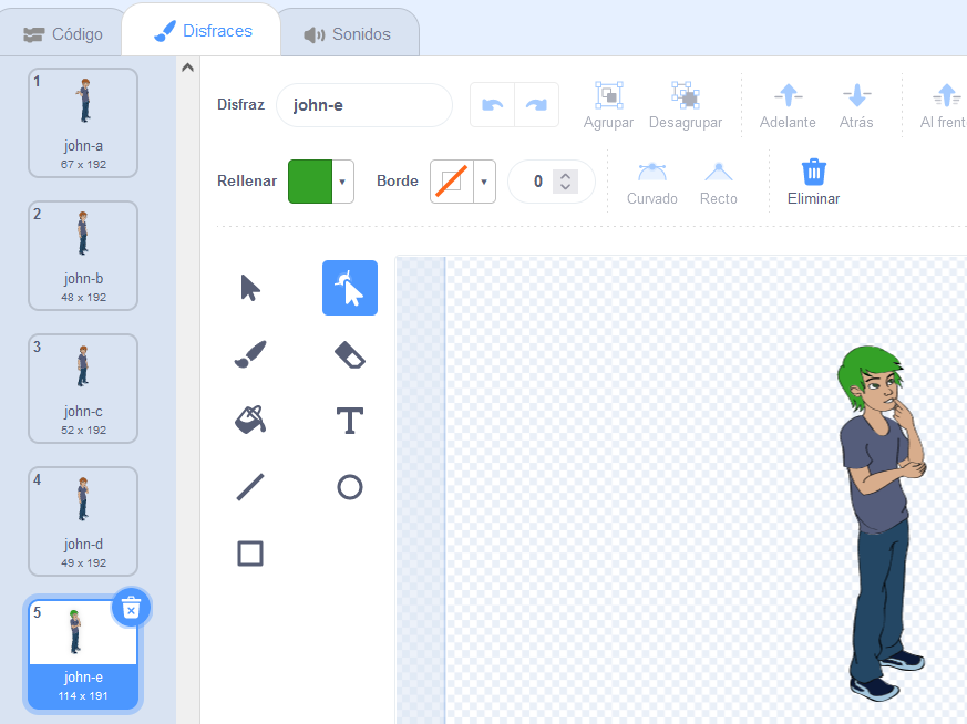 La imagen representa
                    la herramienta pinta