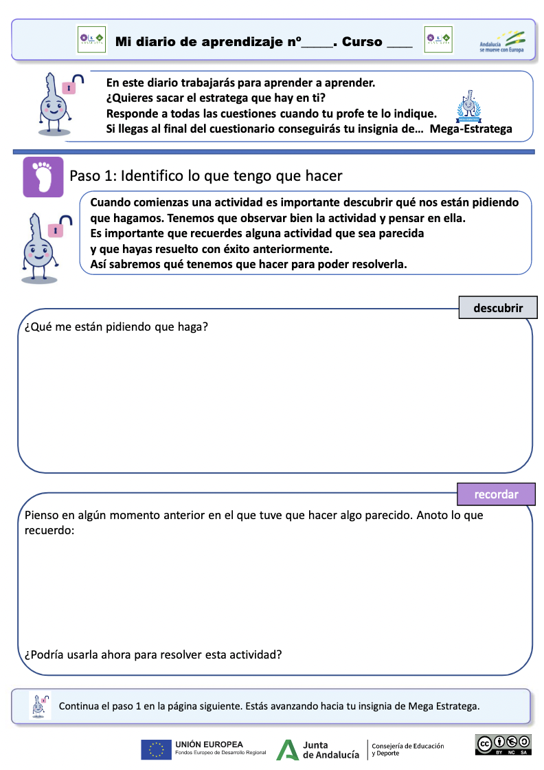Enlace a la descarga del diario de aprendizaje paso 1 en formato pdf