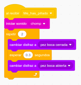 Imagen de los bloques de la mordida del pez del Fish Chomp