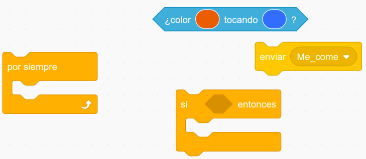 Imagen que representa el código de la mordida desordenado del Fish Chomp