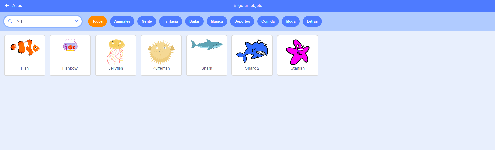 Imagen de los personajes del Fish Chomp