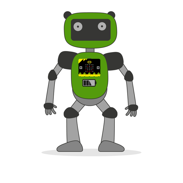 Animación GIF del robot estropeándose