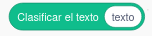 Imagen del bloque de programación de Scratch: Clasifica el texto: texto