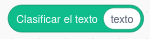 Imagen del bloque de programación de Scratch: Clasifica el texto: texto 2