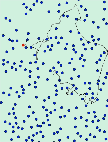 Imagen que muestra la aleatoriedad de movimiento de partículas