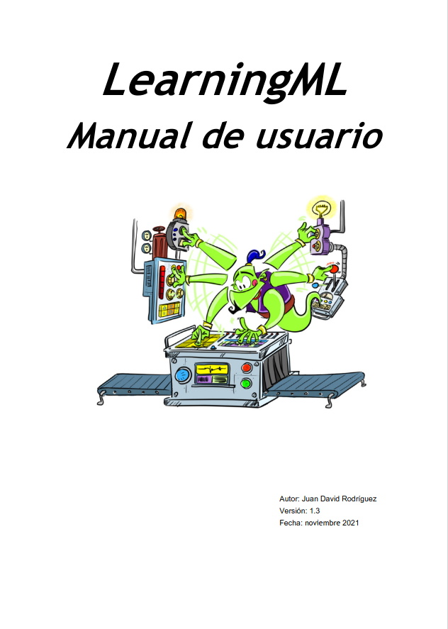 Imagen de la portada del manual de la herramienta Learning ML