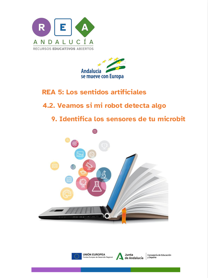 Imagen que describe el material de apoyo para identificar los sensores de la microbit
