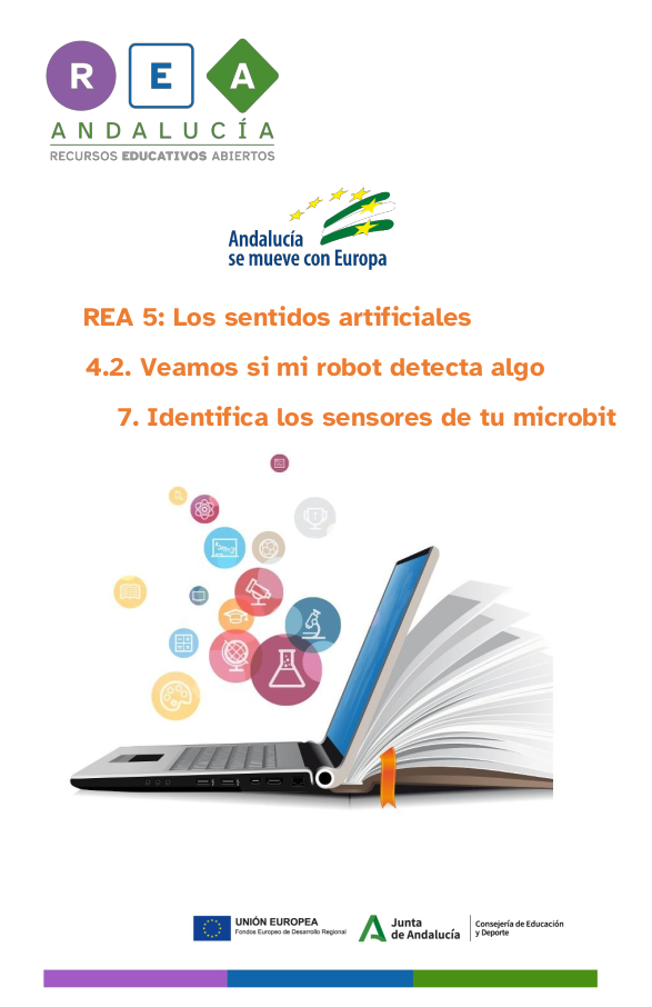 Imagen que describe el material de apoyo para identificar los sensores de la micro:bit