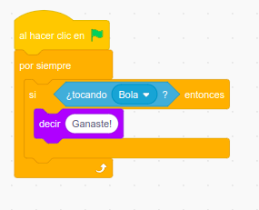 Imagen que describe los bloques para ganar el juego Maze