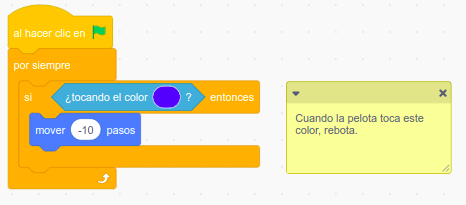 Imagen que describe los bloques para separar la bola de las paredes del laberinto