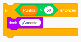 Imagen del bloque condicional Si entonces de Scratch