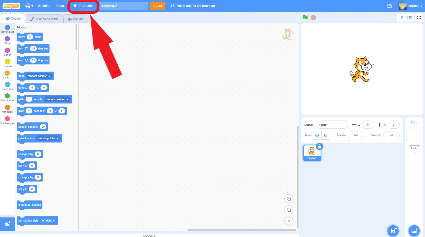 Tutoriales de Scratch