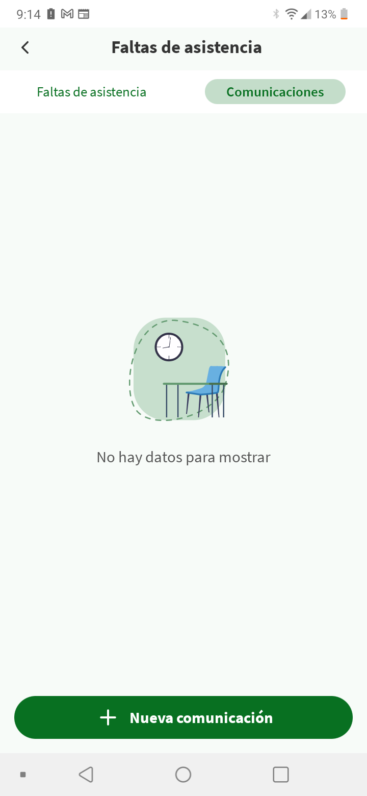 La imagen muestra una captura de la pantalla de notificación de faltas de un alumno a través de app de iPasen de la Junta de Andalucía.