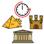 Antigüedad Pirámide, Castillo, Templo Y Reloj