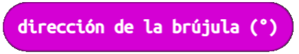 Imagen que representa el bloque de programación dirección de la brújula (º) de MakeCode