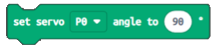 Imagen que representa el bloque de programación de set servo angle
