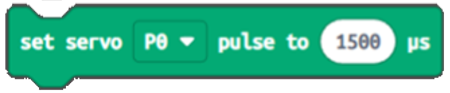 Imagen que representa el bloque de programación set servo pulse de MakeCode
