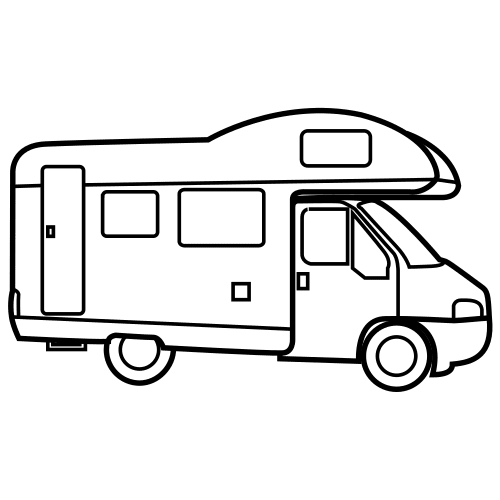 Croquis de una casa rodante La imágen muestra croquis de una casa rodante
