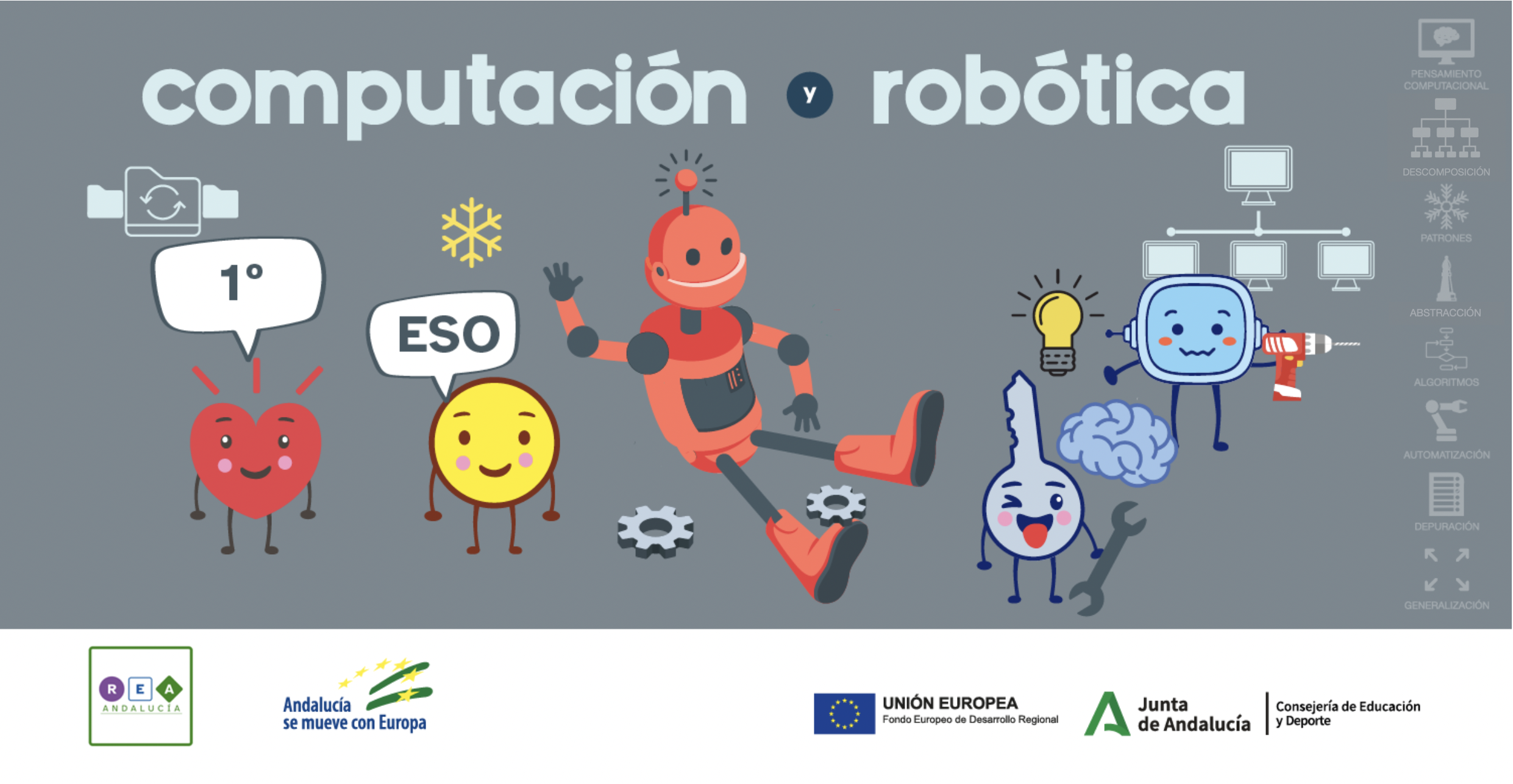 Imagen de portada con la pandilla REA y el texto 