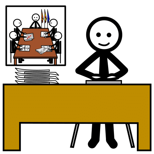 Imagen de un equipo de creación de videojuego sentados en una mesa reunidos