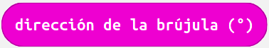 Imagen del bloque de programación de MakeCode dirección brújula
