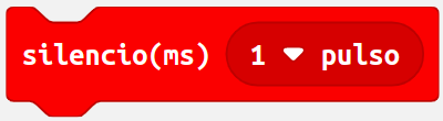 Imagen que representa el bloque de programación de MakeCode silencio