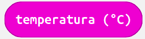 Imagen que representa el bloque de programación de MakeCode temperatura