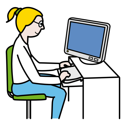 Imagen de una persona programando