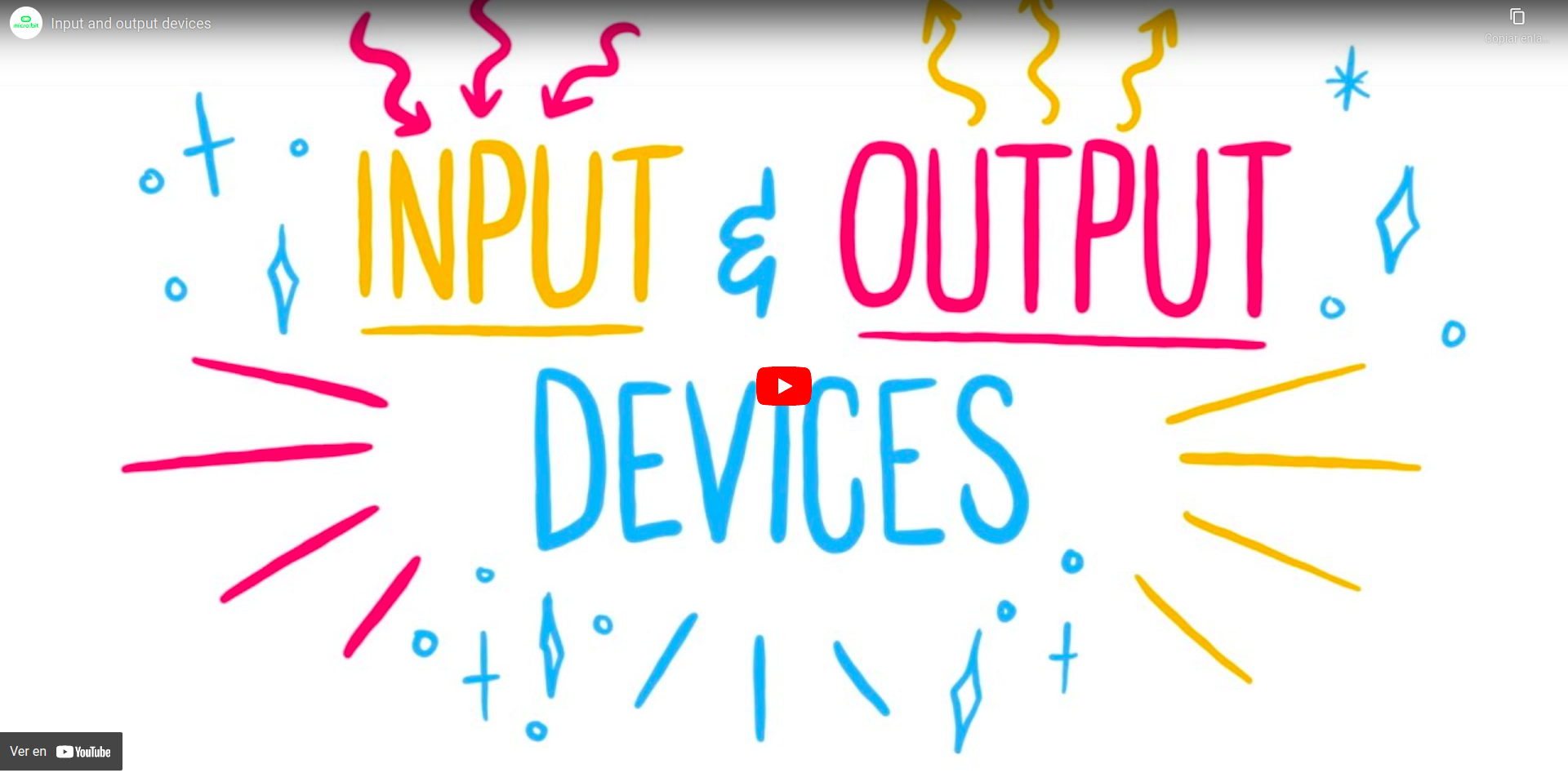 Vídeo que describe las entradas y salidas de la placa micro:bit