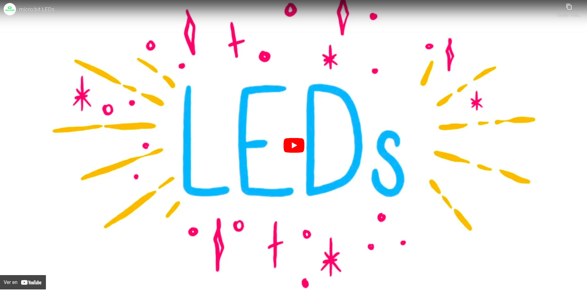 Vídeo que describe las características de la matriz led de la placa microbit