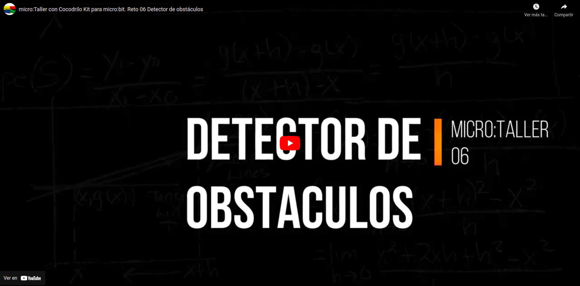 Vídeo que describe como un sensor externo de Infrarrojo (IR) que muestra un corazón en la matriz de leds cuando se detecte un obstáculo